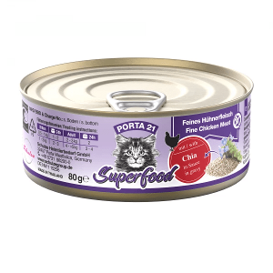 Porta21 Superfood natvoer voor katten 80g kip met chiazaad