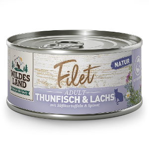 Wildes Land Filet voor katten 80g tonijn & zalm