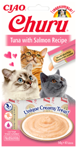 Inaba Churu Puree Tonijn met Zalm 4 x 14g