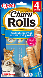 Inaba Churu Rolls 4 x 10g tonijn met sint-jakobsschelp