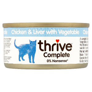 Thrive Complete natvoer kat 75g kip & kippenlever met groenten
