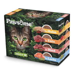 Pawsome Adult natvoer kat 12 x 85g multipack
