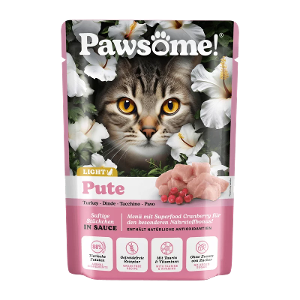 Pawsome Adult natvoer kat 85g Light kalkoen