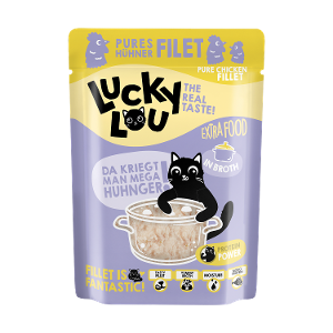 Lucky Lou Extrafood zakje 70g kipfilet in bouillon 