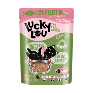 Lucky Lou Extrafood zakje 70g tonijn met groenten in bouillon