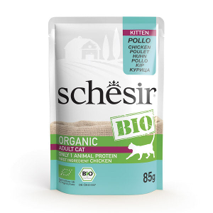 Schesir Bio natvoer kat 85g kitten kip