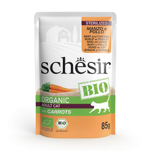 Schesir Bio natvoer kat 85g sterilized rund & kip