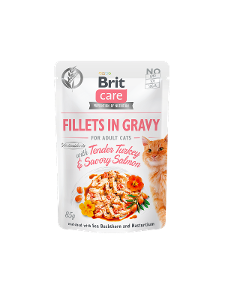 Brit Care Cat maaltijdzakje 85g kalkoen & zalm