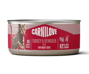 Carnilove Katten Natvoer - Blikje100g kalkoen & rendier Nieuw