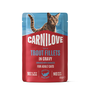 Carnilove katten zakjes in gravy 85g forel