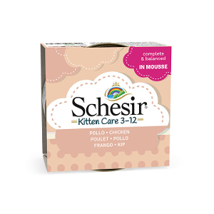 Schesir Kitten Care 3-12 chicken in mousse 85g in can