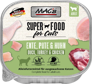 Mac's Kattenvoer Kuipjes 100g Eend, kalkoen & kip