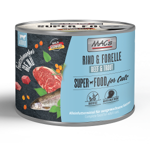 Mac's Cat Fijnproever blik 200g rund & forel
