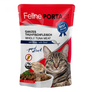 Feline Porta21 Natvoer - Zakje 100g tonijn & rund