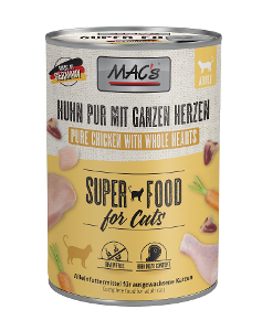 Mac's Katten Natvoer Blikjes 400g kip & hart