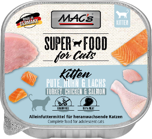Mac's Kittenvoer Kuipjes 85g kalkoen, kip & zalm