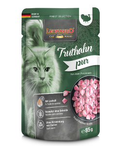 Leonardo Katten Natvoer Zakje 85g puur kalkoen