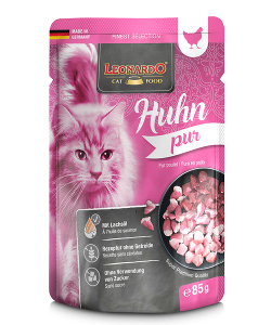 Leonardo Katten Natvoer Zakje 85g puur kip