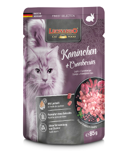 Leonardo Katten Natvoer Zakje 85g konijn + veenbessen