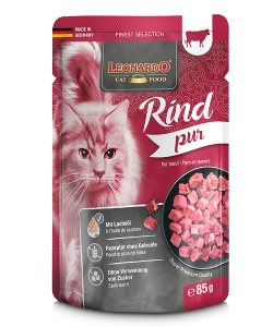 Leonardo Katten Natvoer Zakje 85g puur rundvlees