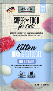 Mac's Kittenvoer Zakjes 100g rund & gevogelte