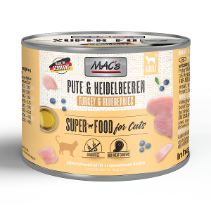 Mac's Katten Natvoer Blikjes 200g kalkoen & bosbessen