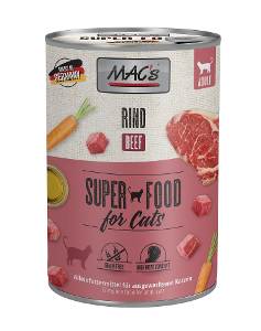 Mac's Katten Natvoer Blikjes 400g rund