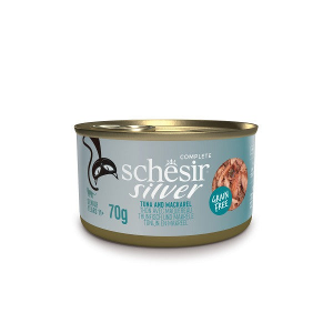 Schesir Silver natvoer senior tonijn & makreel 70g