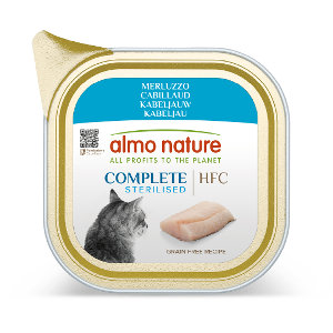 Almo Nature HFC Complete Sterilised cat 85g kabeljauw