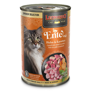 Leonardo Superior Selection natvoer 400g eend met kip en wortelen