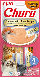 Inaba Churu Purée Cat 4 x 14g zalm met tonijn