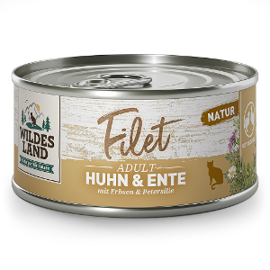 Wildes Land Filet voor katten 80g kip & eend