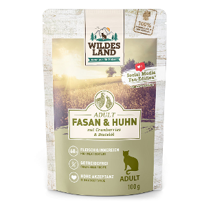 Wildes Land Classic Kattenzakjes 100g fazant en kip