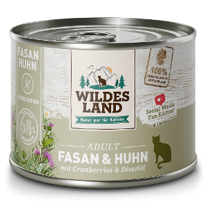 Wildes Land Classic Katten Blikjes 200g fazant en kip