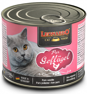 Leonardo Katten Natvoer Blikje 200g gevogelte