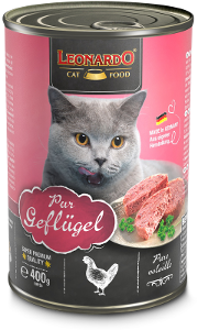 Leonardo Natvoer Kat Blikje 400g gevogelte