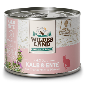 Wildes Land Classic Katten Blikjes 200g kalf en eend
