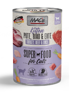 Mac's Kittenvoer Blikjes 400g kalkoen, rund & eend
