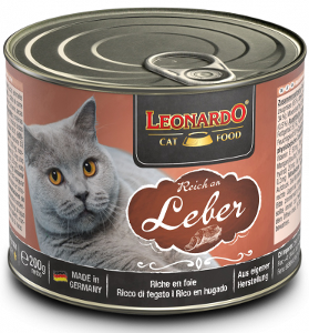 Leonardo Katten Natvoer Blikje 200g lever