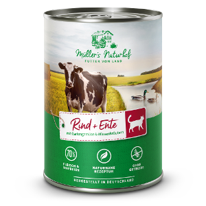 Müller’s Naturhof Katten Natvoer 400g rund en eend
