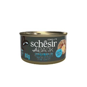 Schesir After Dark in broth 80g kip met kwarteleitje