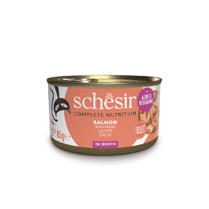 Schesir Complete Nutrition blikvoer kat 85g zalm in bouillon