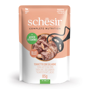 Schesir Complete Nutrition Adult Cat 85g tonijn & zalm in jelly