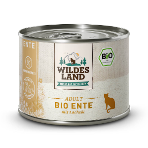 Wildes Land Bio kattenblikjes 200g eend