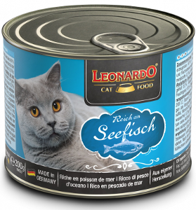 Leonardo Katten Natvoer Blikje 200g zeevis