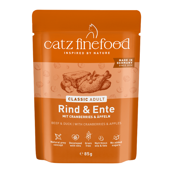 Catz Finefood CLASSIC Adult 85g Rund & Eend