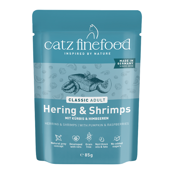 Catz Finefood CLASSIC Adult 85g Haring & Garnalen Catz Finefood CLASSIC Adult 85g Haring & Garnalen
