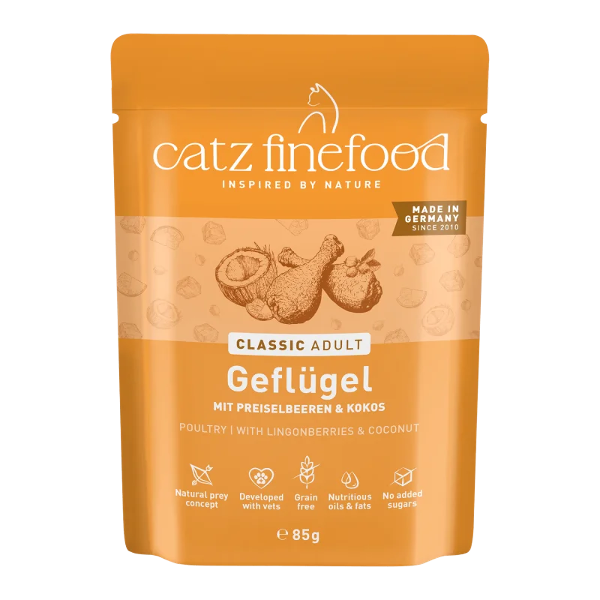 Catz Finefood CLASSIC Adult 85g Gevogelte Catz Finefood CLASSIC Adult 85g Gevogelte