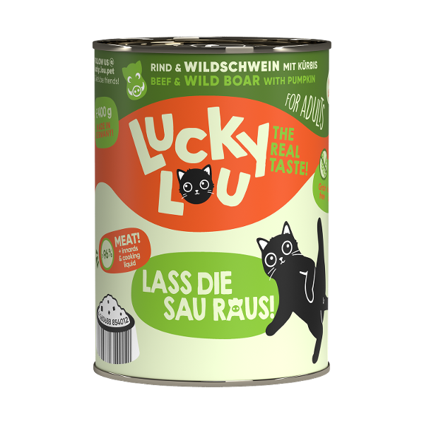 Lucky Lou Lifestage Adult 400g rund en wild zwijn