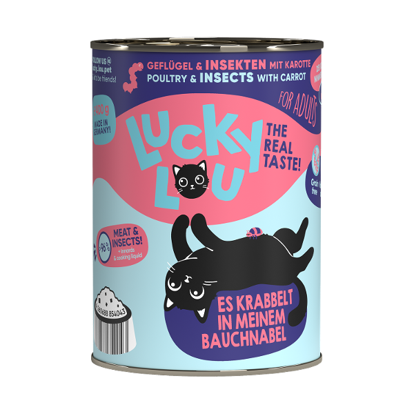 Lucky Lou Lifestage Adult 400g gevogelte en insecten Lucky Lou Lifestage Adult 400g gevogelte en insecten